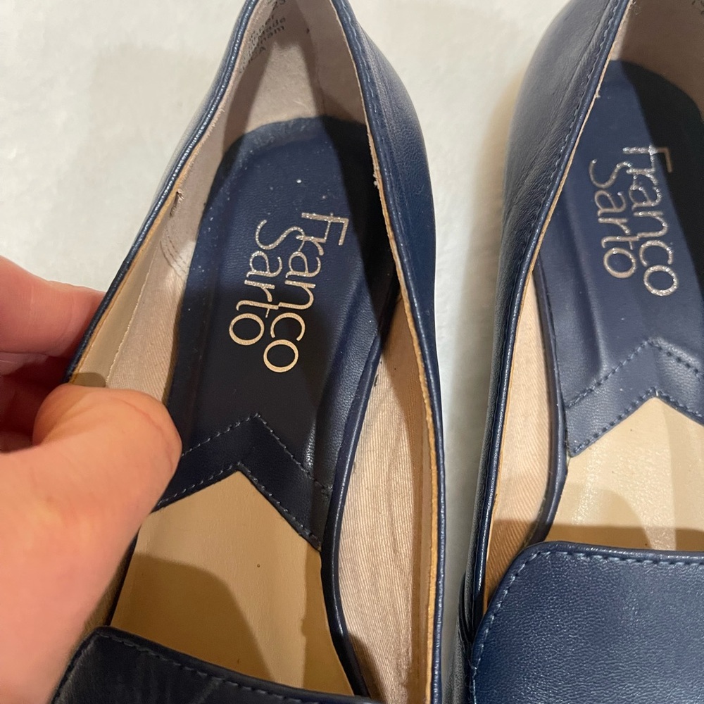 Franco Sarto L-Balica Navy Blue Loafers - Picture 3 of 8